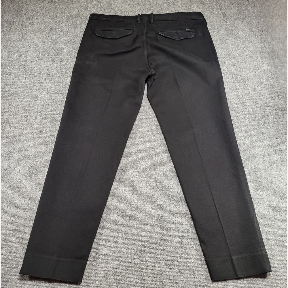 DIESEL MEN'S SLIM CHINO BLACK BUTTON FLY BELT LOOPED PANTS MEN'S SIZE 40W x 30L - Picture 12 of 16